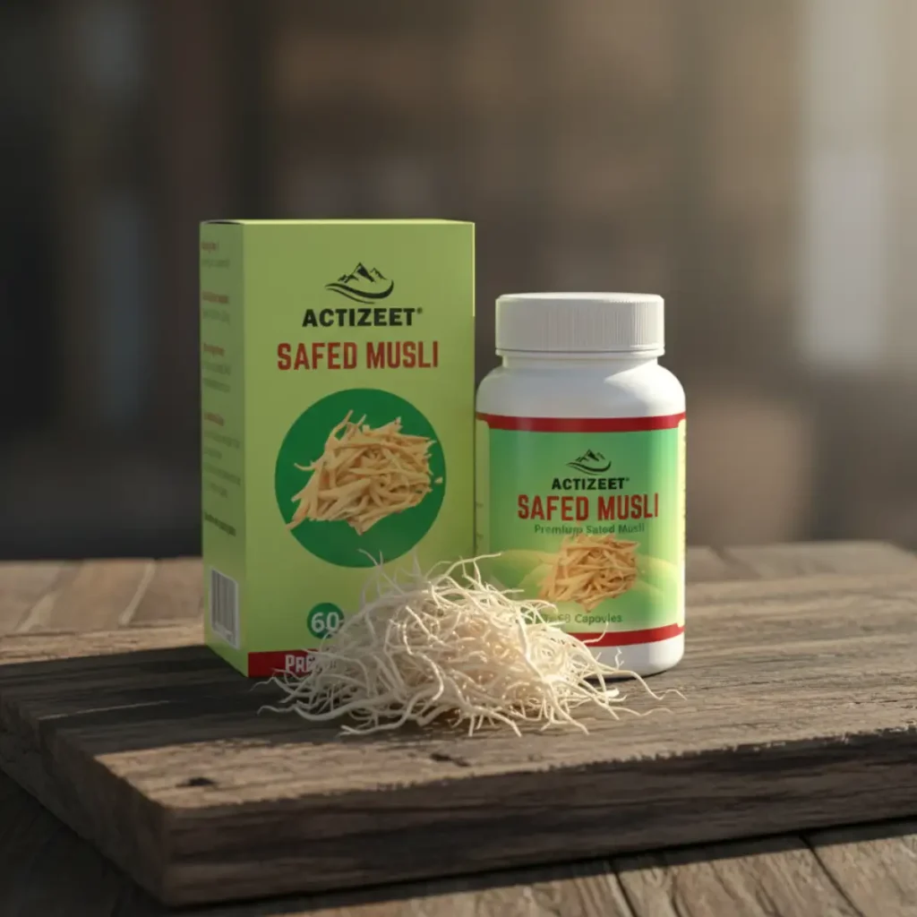 ACTIZEET Safed Musli Capsules Testosterone Support