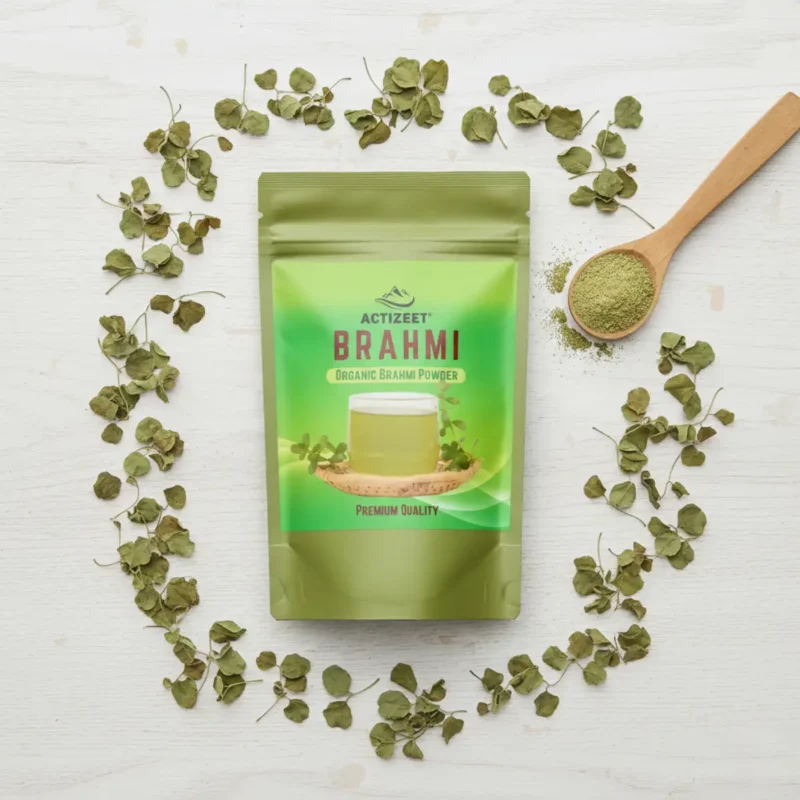 brahmi-powder-flatlay-herbs-spoon