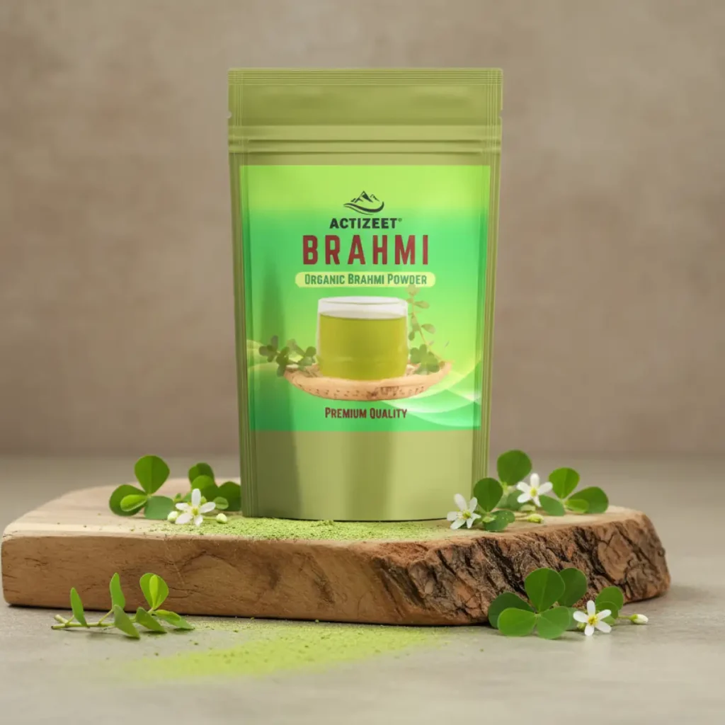 organic brahmi powder wood flowers