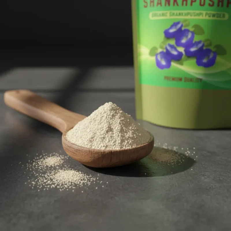 shankhpushpi-powder-texture-wooden-spoon