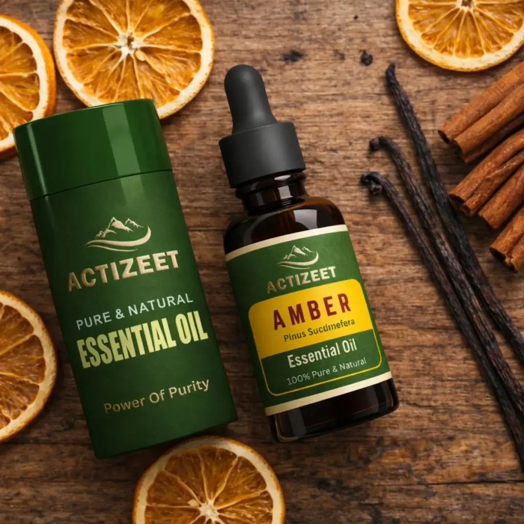 ACTIZEET Amber Essential Oil Glass Dropper Bottle