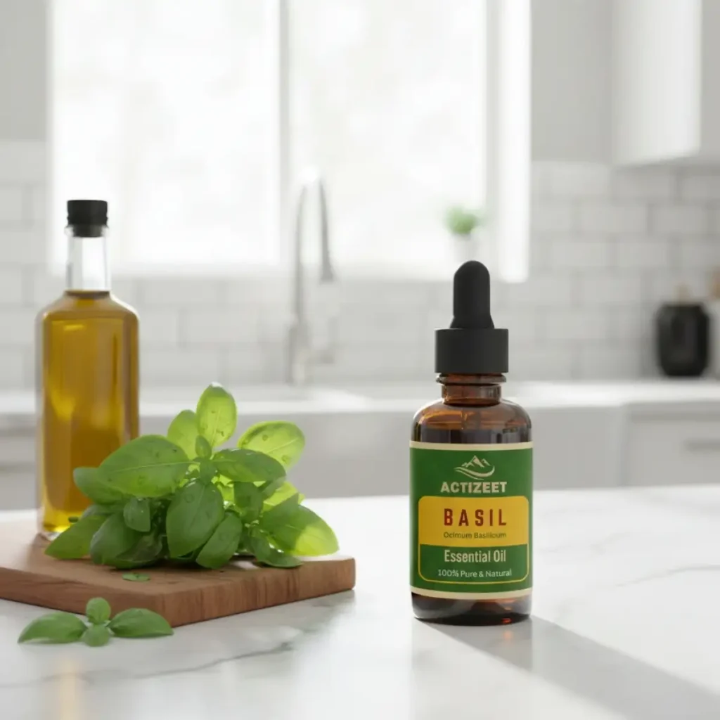 ACTIZEET Basil Essential Oil Authentic Herbal Source