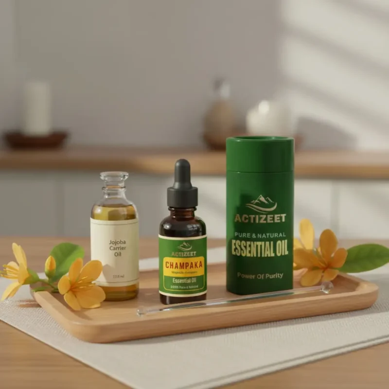 ACTIZEET Champaca Essential Oil Luxury Product Photography