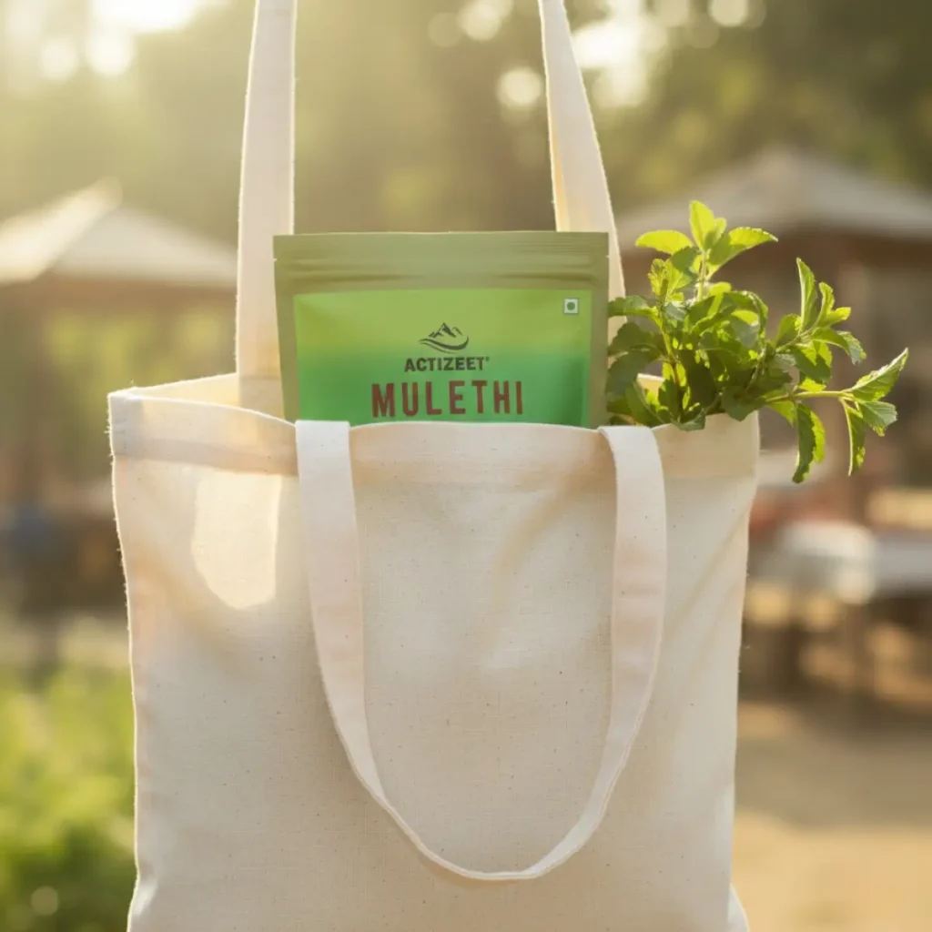 ACTIZEET Mulethi powder in a bag