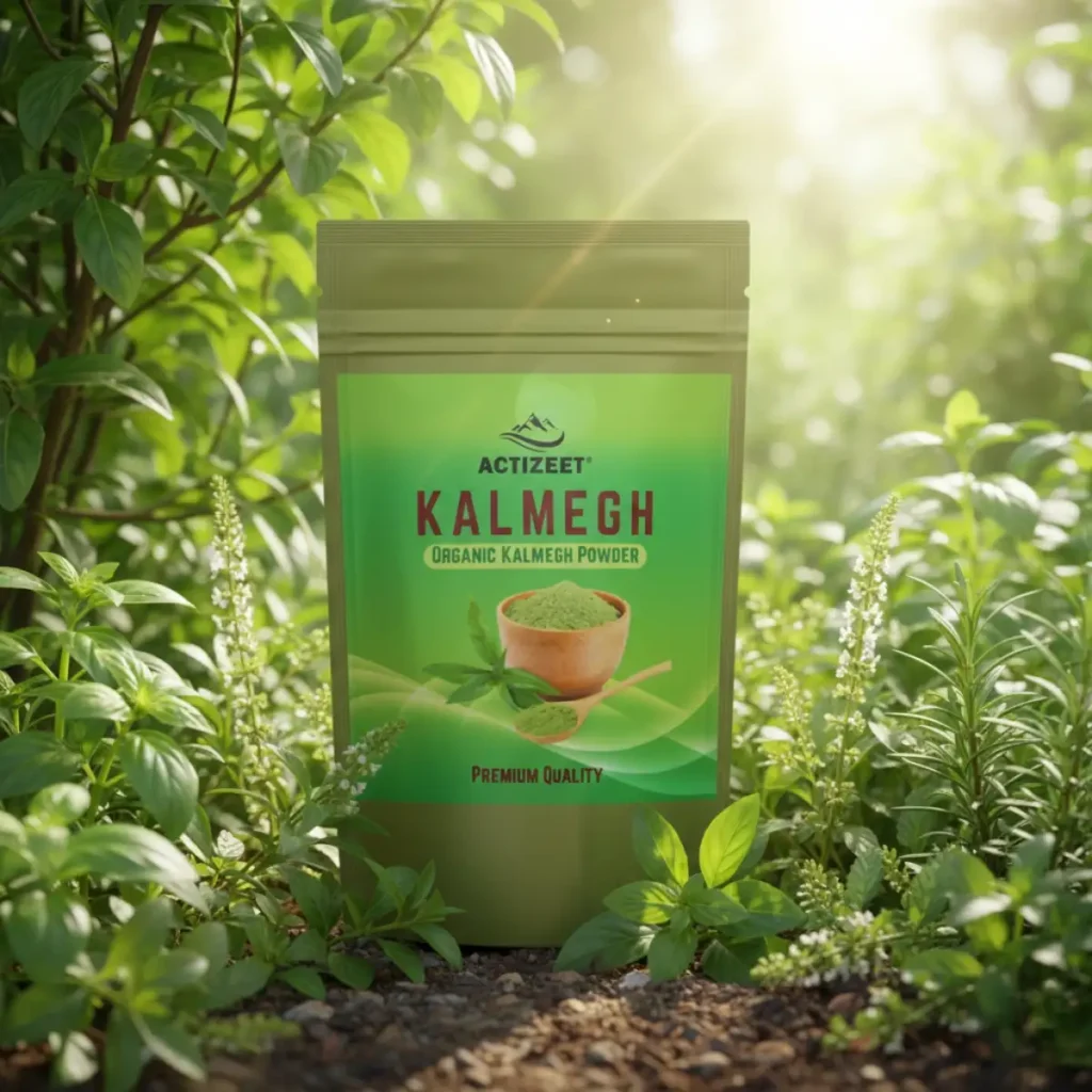 ACTIZEET product nestled in a lush green outdoor herb garden