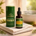ACTIZEET Cypress Essential Oil Bottle and Box Packaging