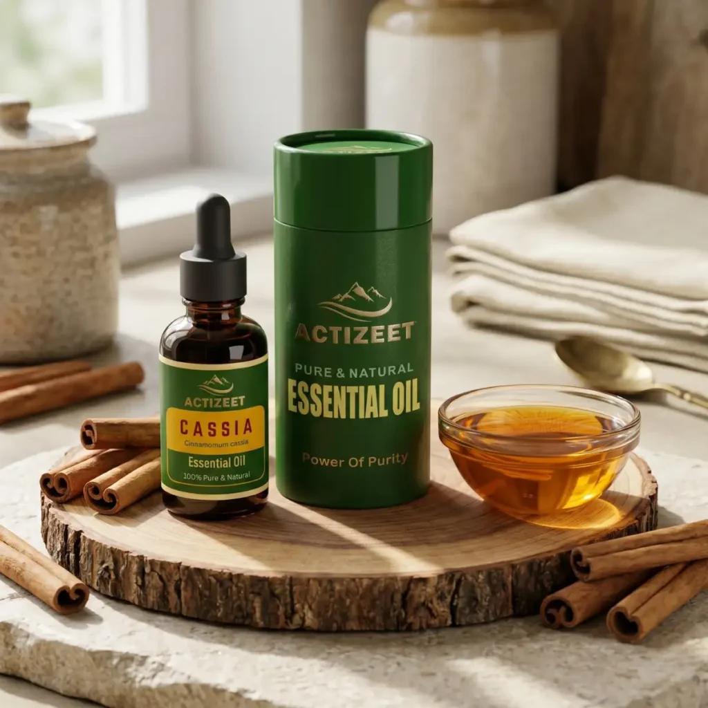 ACTIZEET Natural Cassia Extract Surrounded By Fresh Green Leaves
