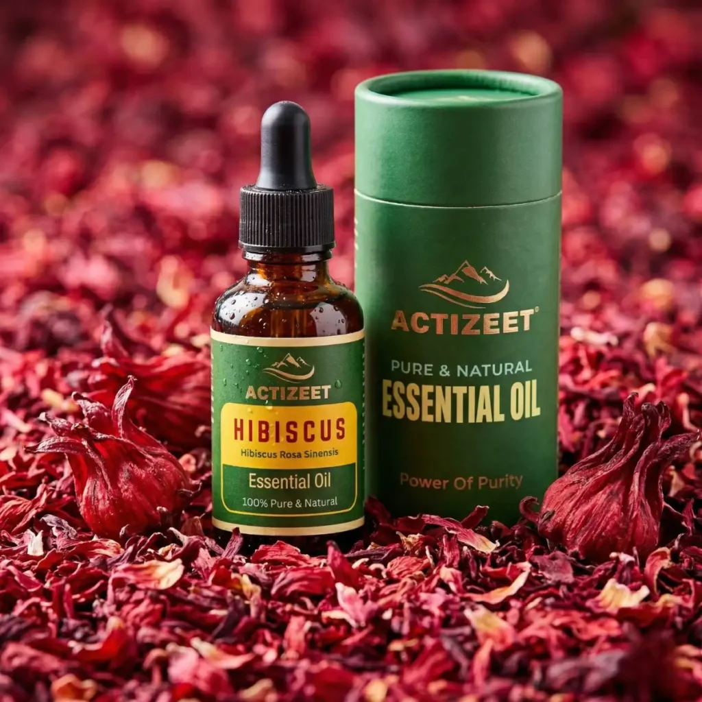 Hibiscus Essential Oil for Frizz Control and Shine