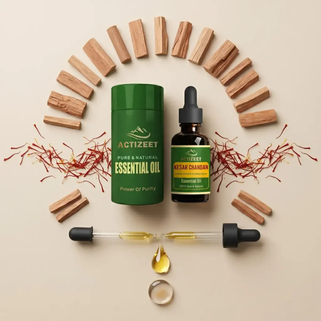 Organic Kesar Chandan Cold Pressed Oil ACTIZEET