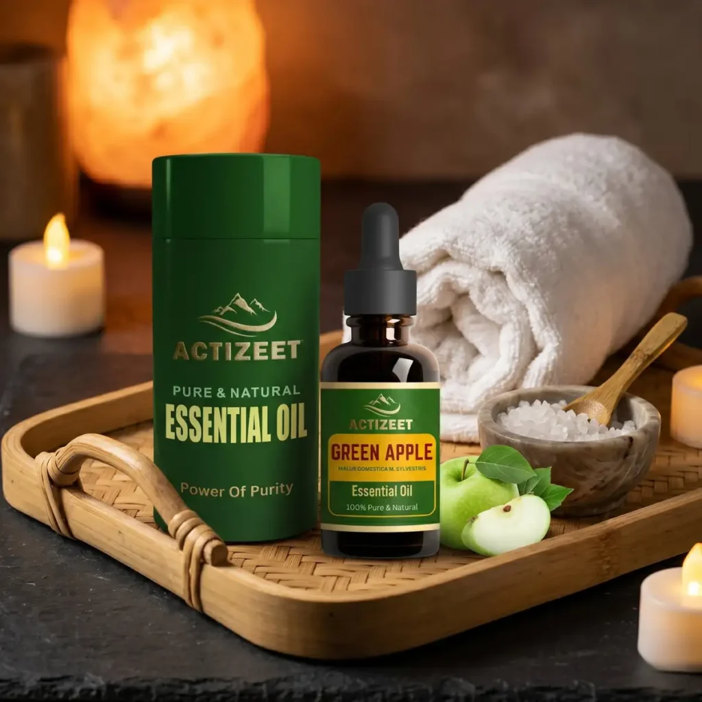 Relaxing Home Spa Setup with ACTIZEET Green Apple Oil