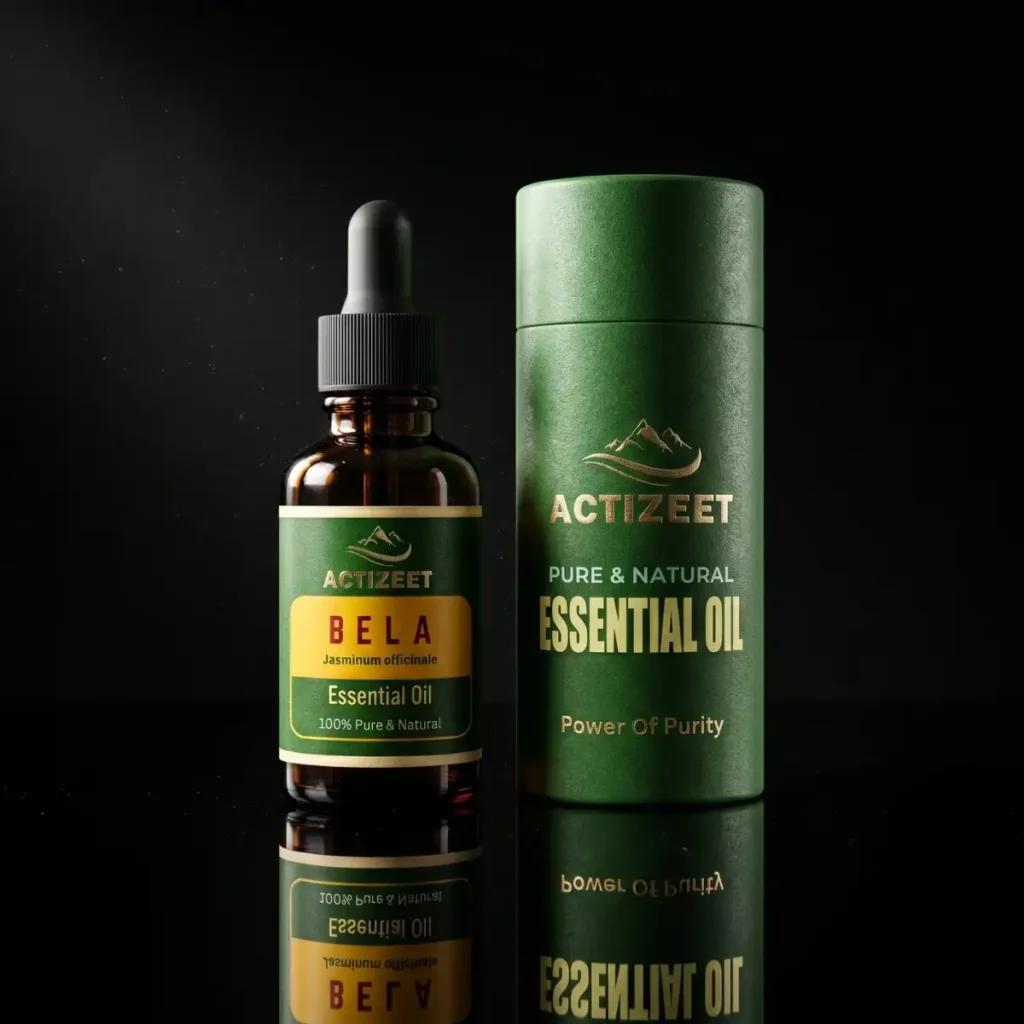 Shop original ACTIZEET Bela Essential Oil bottle and green packaging box