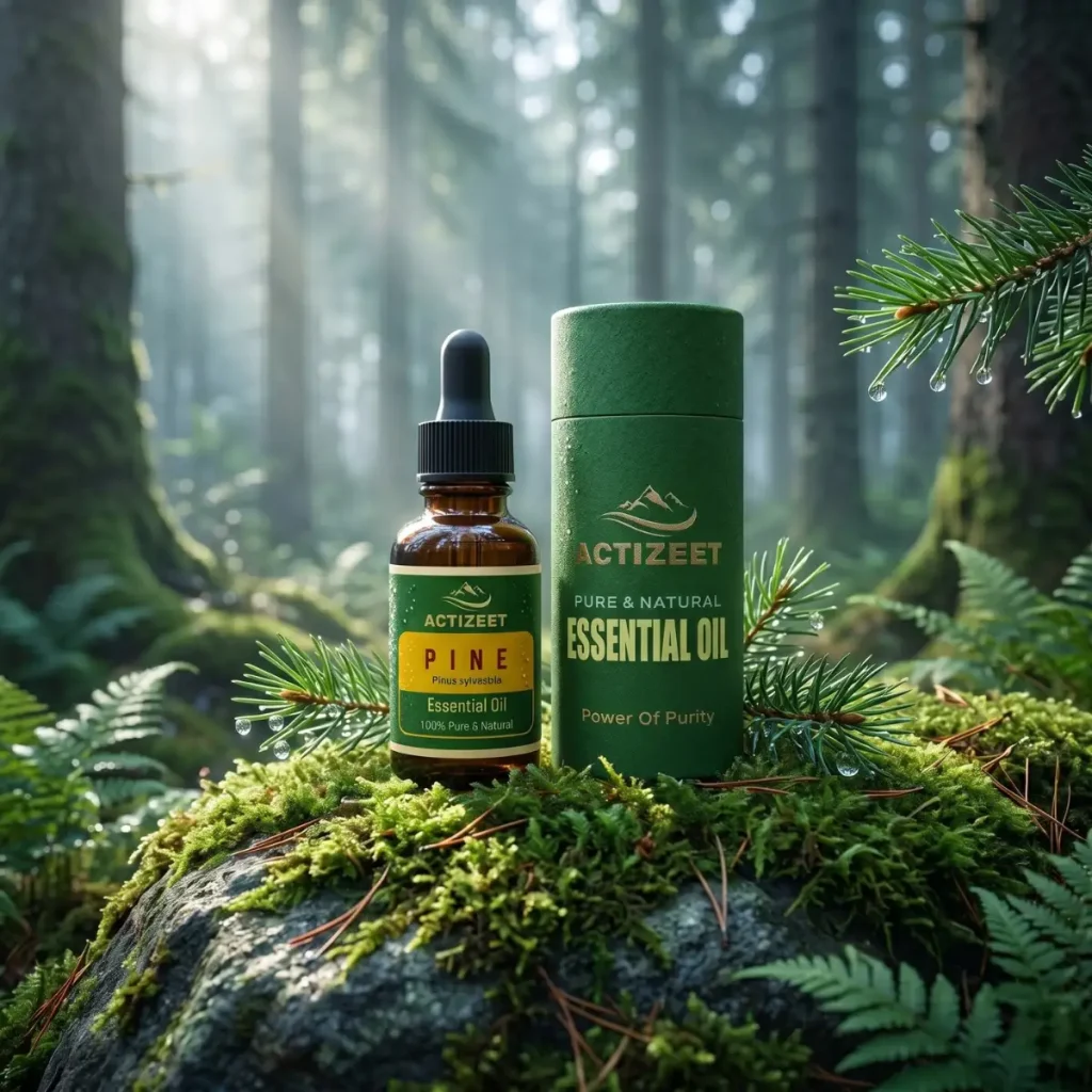ACTIZEET Pine Oil Bottle and Premium Cylinder Box