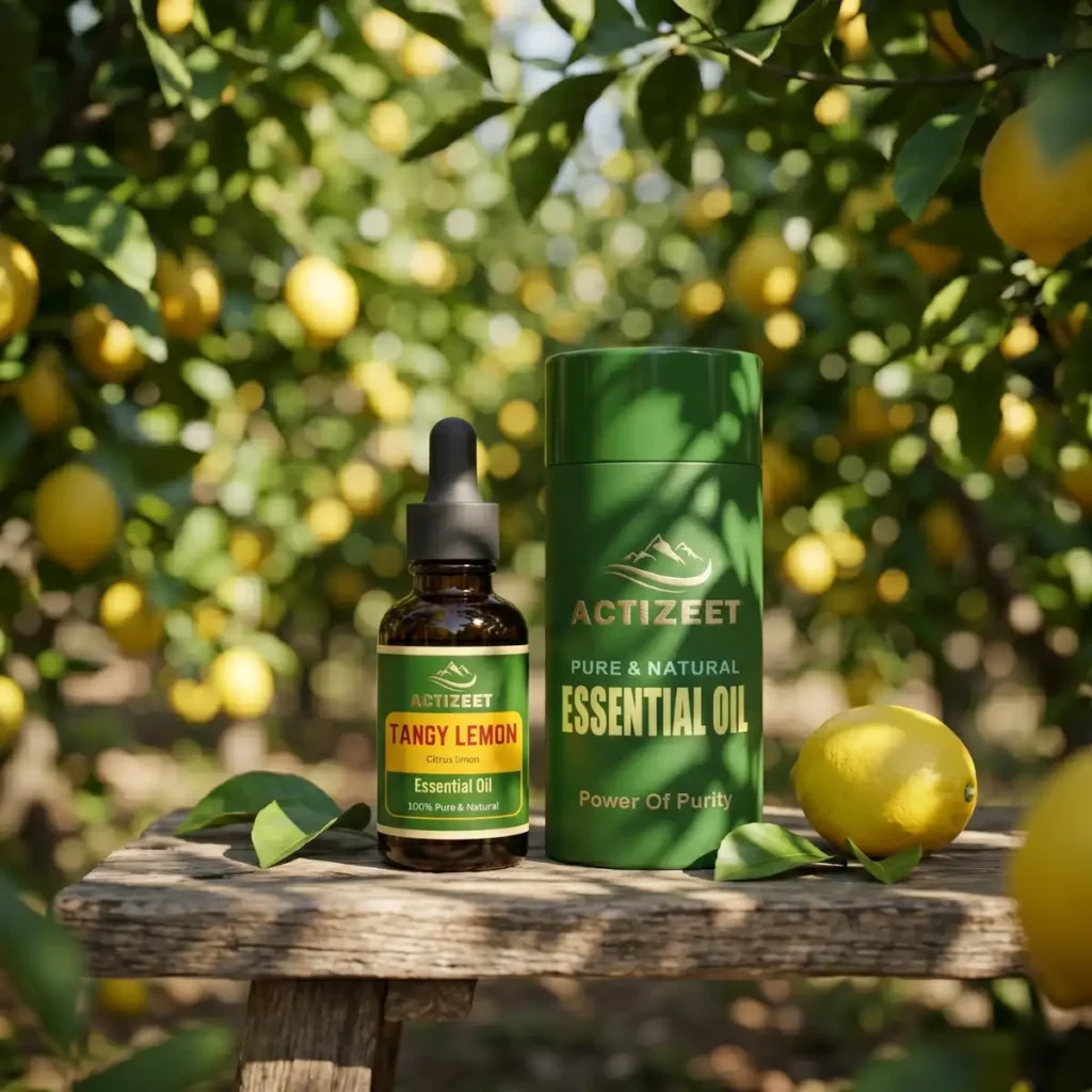 Organic Lemon Essential Oil Bottle ACTIZEET Ecommerce