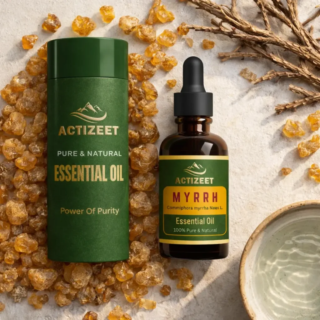 Pure Myrrh Essential Oil for Dry Skin Treatment