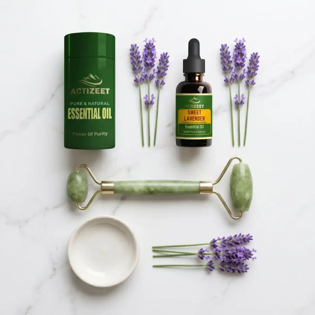 Pure lavender oil skincare routine