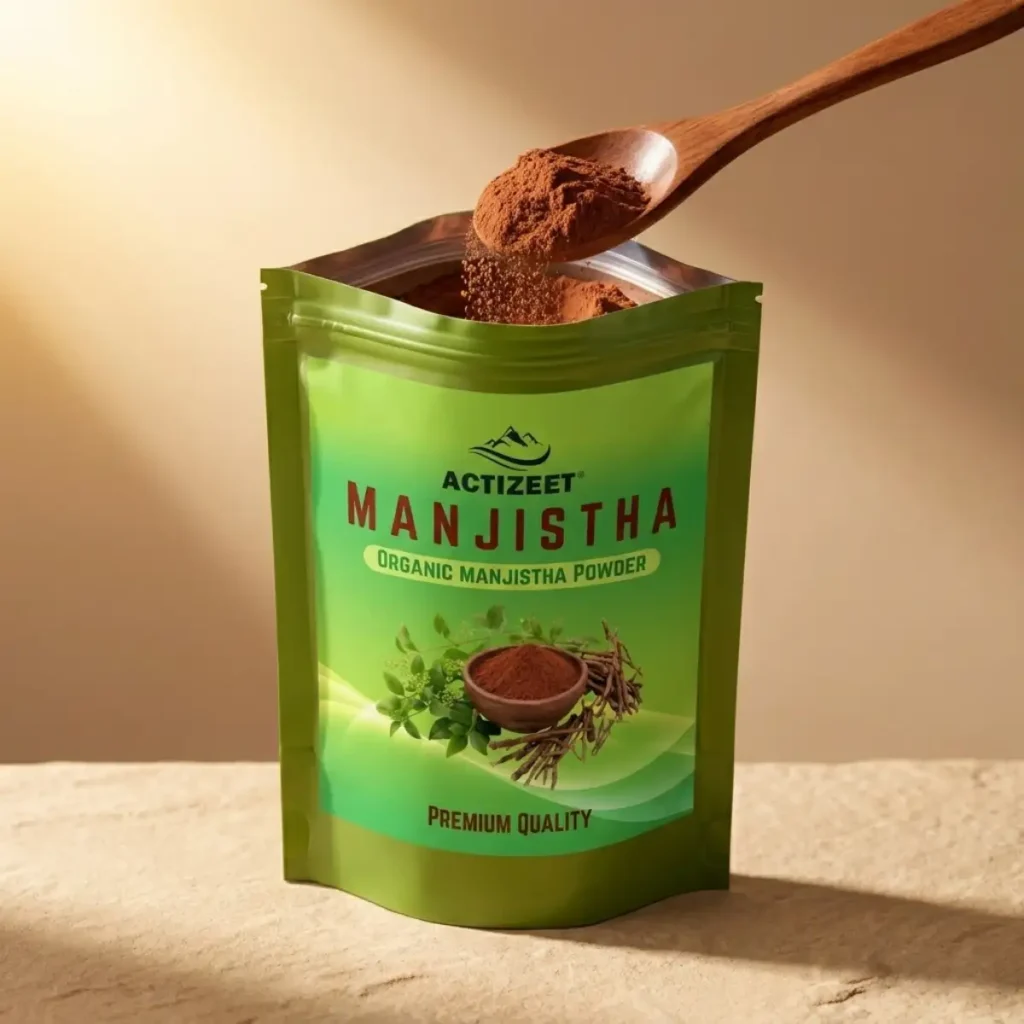 ACTIZEET Organic Manjistha Powder – Best Quality Rubia Cordifolia
